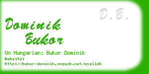 dominik bukor business card